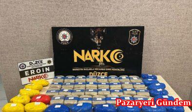 Düzce’de 25 kilo uyuşturucu madde yakalandı 