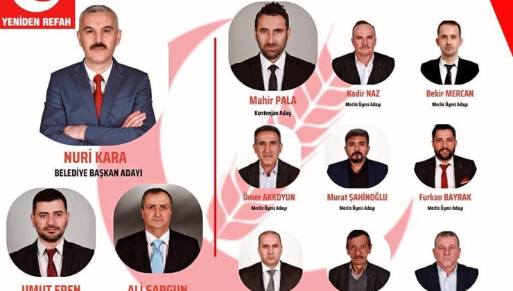 Yeniden Refah Partisi Pazaryeri Belediye Meclis Üyelerini açıkladı