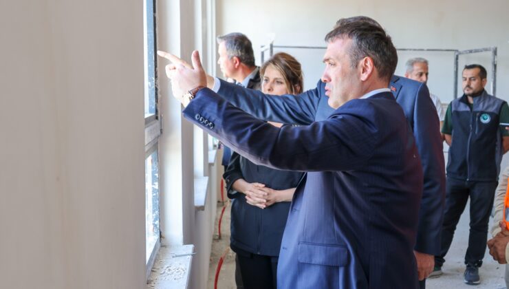 Vali Sözer, Özel Eğitim Anaokulu İnşaatında İncelemelerde Bulundu