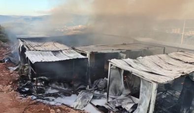 Bilecik’te işçilerin kaldığı konteynerlerde yangın