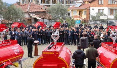 OSMANELİ’NDE 20 KÖYE YANGIN SÖNDÜRME TANKERİ TESLİM EDİLDİ