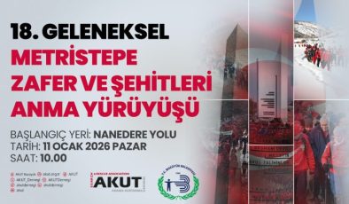 “18. GELENEKSEL METRİSTEPE ZAFER VE ŞEHİTLERİ ANMA YÜRÜYÜŞÜ” 11 OCAK’TA YAPILACAK