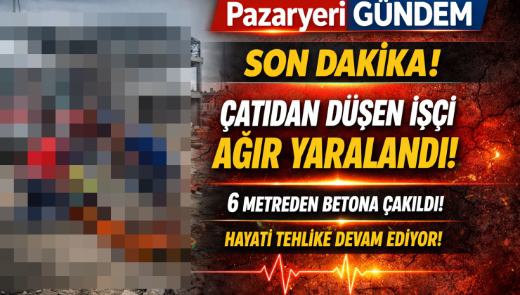 Pazaryeri’nde 22 Yaşındaki  Çatıdan Düşen İşçi Ağır Yaralandı