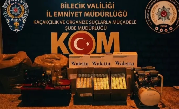 Bilecik’te on binlerce makaron ele geçirildi