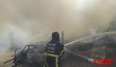 Araç Yangını Büyümeden Söndürüldü