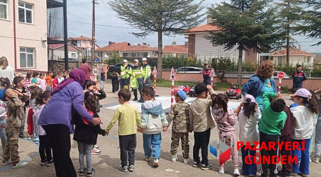 Miniklere Büyük Ders: Pazaryeri’nde Trafik Bilinci Küçük Yaşta Başladı