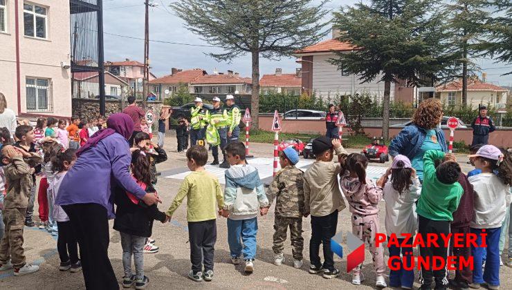 Miniklere Büyük Ders: Pazaryeri’nde Trafik Bilinci Küçük Yaşta Başladı