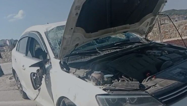 VİRAJI ALAMAYAN OTOMOBİL TAKLA ATTI: 1 YARALI