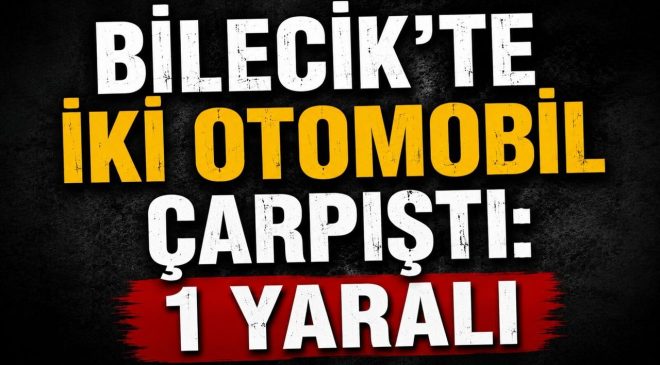 İKİ OTOMOBİL ÇARPIŞTI: 1 YARALI