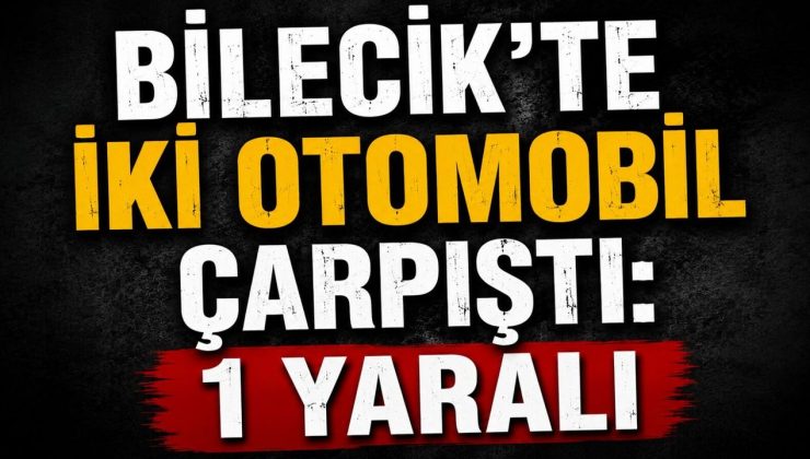 İKİ OTOMOBİL ÇARPIŞTI: 1 YARALI