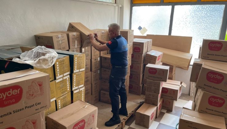 ZABITA EKİPLERİ SON KULLANIM TARİHİ GEÇEN 768 KİLOGRAM POŞET ÇAYA EL KOYDU