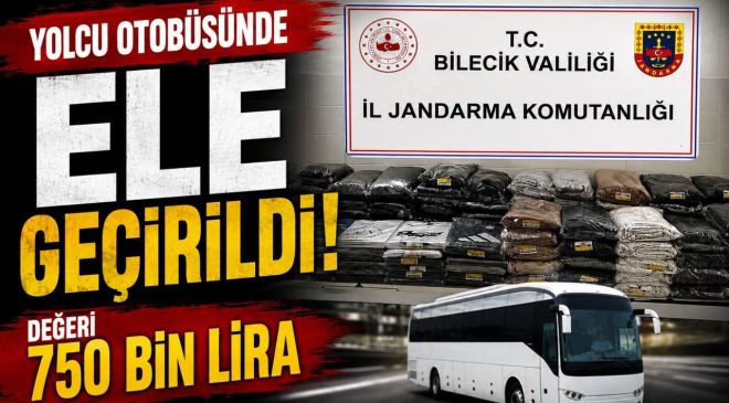YOLCU OTOBÜSÜNDE 750 BİN LİRALIK KAÇAK GİYİM ELE GEÇİRİLDİ