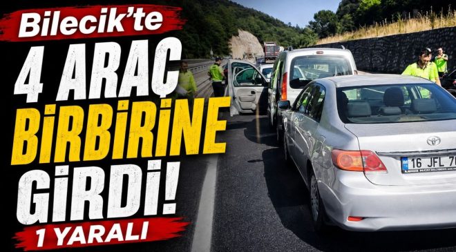 4 ARAÇ BİRBİRİNE GİRDİ: 1 YARALI