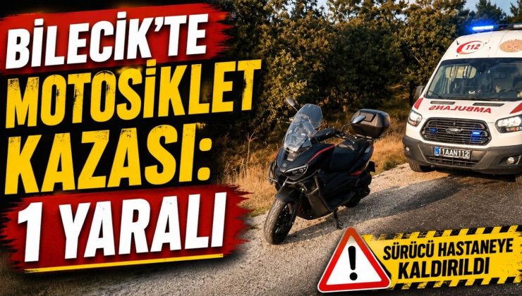 MOTOSİKLET KAZASI: 1 YARALI