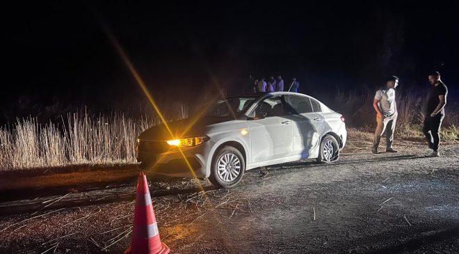 KONTROLDEN ÇIKAN OTOMOBİL ŞARAMPOLE UÇTU, SÜRÜCÜ YARALANDI