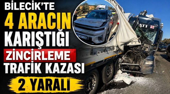 ZİNCİRLEME TRAFİK KAZASI, 2 YARALI