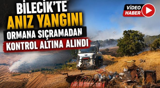 ANIZ YANGINI ORMANA SIÇRAMADAN KONTROL ALTINA ALINDI