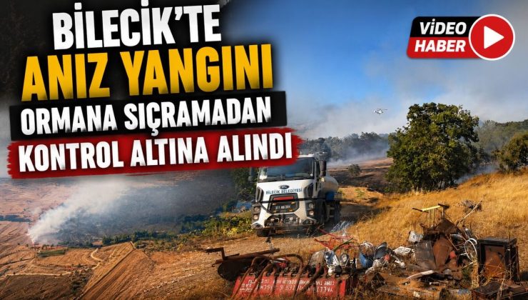 ANIZ YANGINI ORMANA SIÇRAMADAN KONTROL ALTINA ALINDI