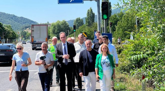 PAZARYERİ’NDE KRİTİK KAVŞAK VE BÖLÜNMÜŞ YOL YAPIM ÇALIŞMALARI YERİNDE İNCELENDİ