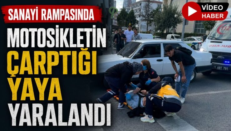 MOTOSİKLETİN ÇARPTIĞI YAYA YARALANDI