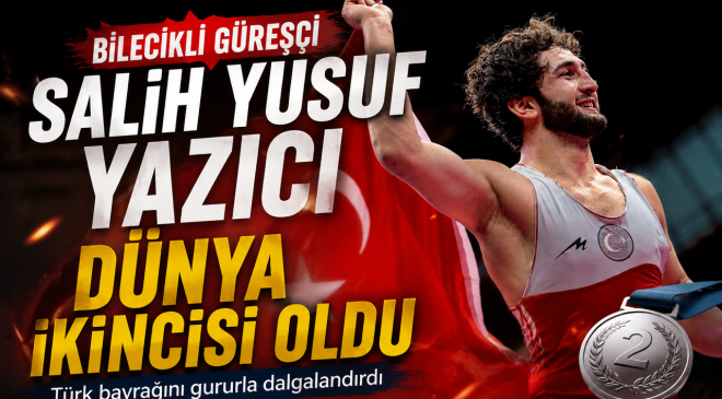 BİLECİKLİ GÜREŞÇİ DÜNYA İKİNCİSİ OLDU